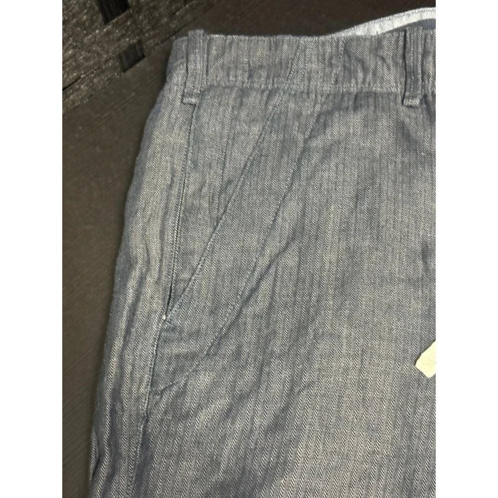 Banana republic men's blue straight fit pants with draw string and button